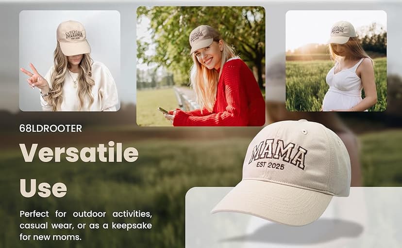 Mama EST 2025 Hat, New Mom Gift, Frist, Embroidered Mama Cap for Women, Gift for New Moms