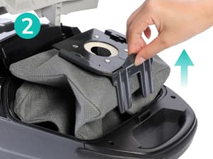 Canister Vacuum,1700W/45KPA Bagged Vacuum Cleaner,5L Large Capacity,Auto Cord Rewind,HEPA Filter,Low Noise,7.5M Cleaning Radius,Variable Power Control,Easy to Push,Hard Floor,Pet,Carpet,Upholstery,Car