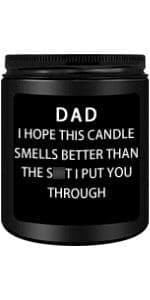 Homsolver Dad Gifts from Daughter Son, Gift for Dad Who Wants Nothing, Birthday Fathers Day Christmas for Stepdad Adoptive Father, Dad's Last Nerve Sandalwood Scented Candle