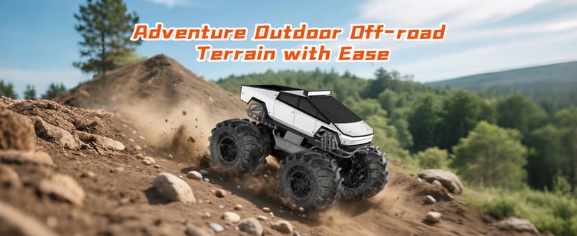 Amphibious Remote Control Car, 1:18 Monster Truck Toys for Boys RC Cars, 2.4 GHz Waterproof RC Trucks, 4WD All Terrain Off-Road Pickup, Kids Christmas Birthday Gifts Present Boys Girls Toys Ages 6+