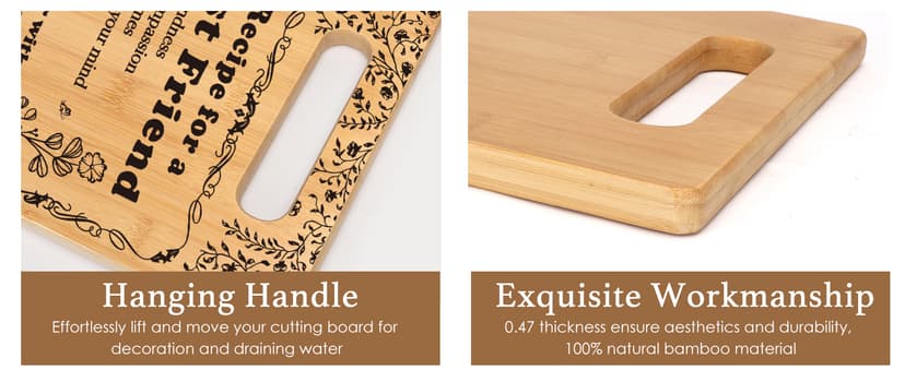 Friend Birthday Gifts for Women Friendship Best Friends Christmas Unique Gifts Ideas for BFF Bestie Soul Sister Bestie Gifts for Woman Female Bestfriend BFF Gifts Friend Forever Cutting Boards Set