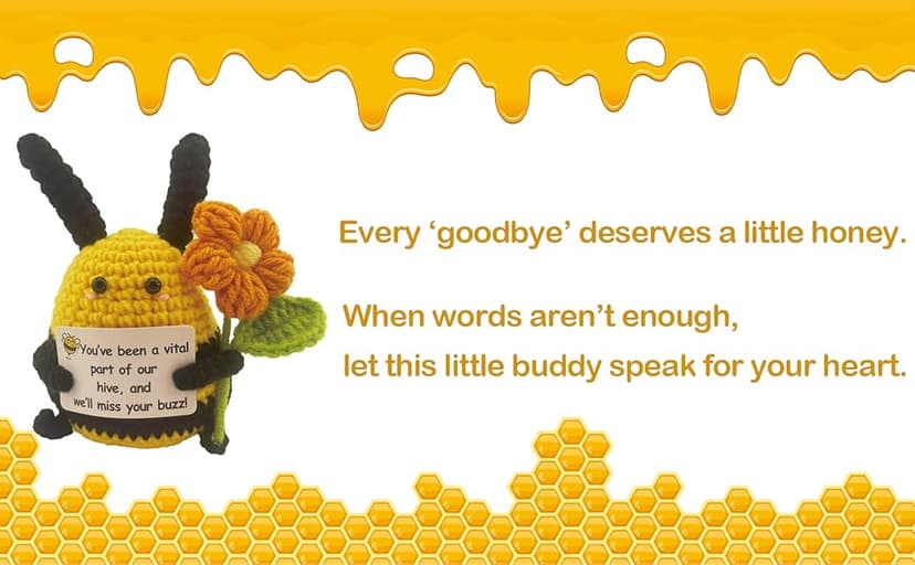 Coworker Leaving Gifts for Women Men, Going Away Gifts, Gift for Farewell Retirement Goodbye, Appreciation Gift for Leaving Coworker Friend Neighbor Teammate, Positive Bee with Card (Upgraded Version)