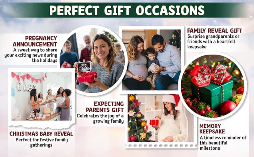 Pregnancy Ornament, Unique Pregnancy Gifts for Expecting 2026, Thoughtful Pregnant Ornaments for Mom Dad Wife Husband, Adorable Christmas Ornaments for Tree Decorations