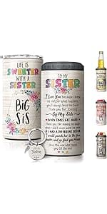 SANDJEST 4-in-1 Best Dad Ever Tumbler Gifts for Dad from Daughter Son - 12oz Dad Can Cooler Tumblers Travel Mug Cup - Stainless Steel Insulated Cans Coozie Christmas, Birthday, Father's Day Gift
