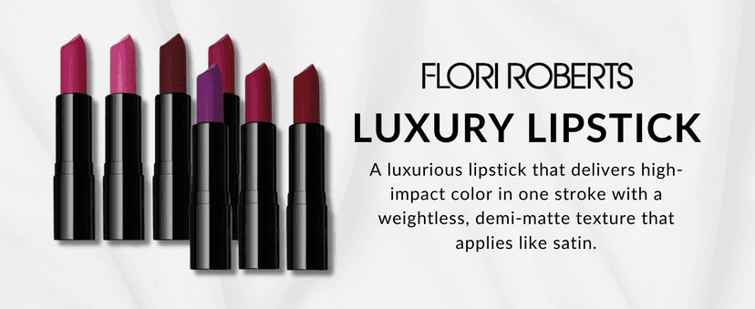 Flori Roberts Luxury Lipstick, Vibrant Lip Makeup for Women of Color or Deeper Skin Tones, Demi-Matte Texture, Hydrates and Conditions Lips