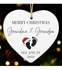 NewEleven Pregnancy Announcement Gifts for Husband Wife Family, Gender Reveal Gifts, Pregnancy Gift for Expecting Mom, for New Mom, New Dad, New Parents - Ornament