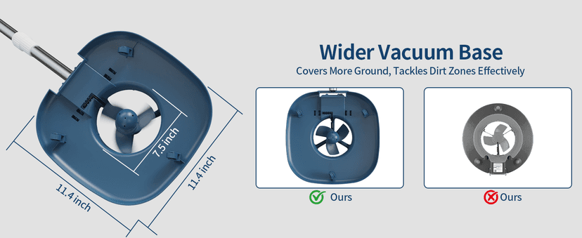 Rechargeable Pool Leaf Vacuum with Telescopic Pole, 83GPM Powerful Suction– Cordless Pool Skimmer for Inground & Above Ground Pools with 6.6Gal Leaf Catcher Bag for Heavy Debris Areas