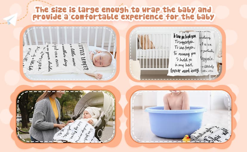 Rtteri Christian Gift for Baby Plush Baby Blanket with Dotted Backing First Communion Gift Baptism Blanket Scripture Swaddle Bible Verse for Newborn Boy Girl Christening Godchild Gift(Pink and White)