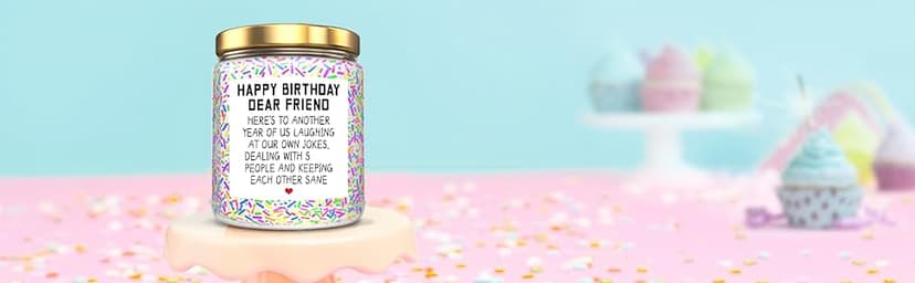 Happy Birthday Gifts for Women, Best Friends, BFF Friendship Gift for Women Funny Gifts for Woman, Best Friends, Her, Sister, Female, Coworker, Girlfriend, Bestie Christmas Candles Gift