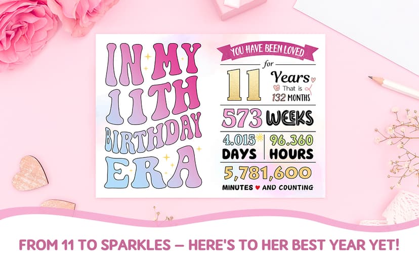 11 Year Old Girl Birthday Gifts for 11 Year Old Girl Gift Trendy 11th Birthday Gifts for Girls Age 11 Gift Ideas Cool Stuff Things for Tweens, Teens, Preteen Girls Happy 11th Decoration Present