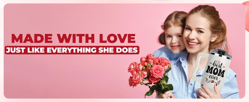 Best Mom Ever Tumbler, Mommy Coffee Mug, Mama Tumblers, Momma Gift Ideas, Funny Birthday Present For Her, Mom Cup, Cute Mother Day Gift Tumbler With Handle 40oz