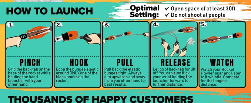 Toy Rocket Launcher for Kids: Outdoor Toys Slingshot Rocket Launchers - Best Gifts for Boys & Girls All Ages - Fun Stocking Stuffers for Kids & Teen Boy Gifts for 8 9 10 11 12 Year Old Boys Gift Idea