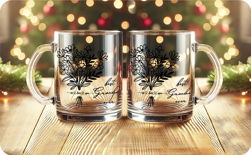 Breezy Valley Grandparent Gifts, Christmas Gifts for Grandma Grandpa from Grandkids - Best Ever Grandparents Gift Ideas, Grandma Grandpa Mugs Socks Set