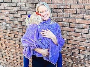 Fleece Poncho Blanket -Drape and Go No Sleeves- Lightweight Wrap Shawl -Wearable Blanket- Gift for Grandma and Mom