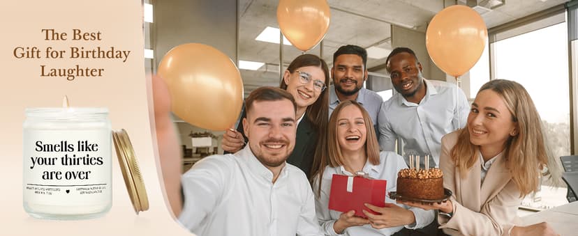 Niyewsor 40th Birthday Gifts Women Men, Forty Birthday Candle, 1985 40th Birthday Decorations for Women Men, 40 Year Old Bday Gifts for Friend, Sister, Wife, Husband, Handmade, 7oz