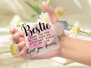 Best Friend Birthday Gifts for Women, Friendship Gifts for Women, Bestie Acrylic Puzzle Plaque Keepsake for Soul Sister Female Bestfriend Work Besties Birthdays, Graduation Gift for Her