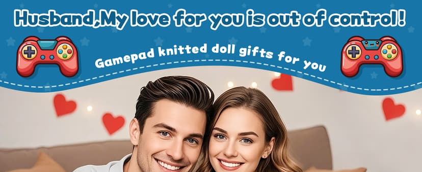 Busy Gaming Life Crochet Game Controller Husband Gift for Christmas Fathers Day Birthday, Best Husband Ever Gifts for Wedding Anniversary from Wife, Christmas Stocking Stuffers