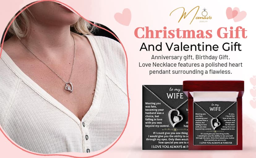 Jewelry To My Wife - The Best Thing That Ever Happened To Me, Forever Love Necklace, Gift for Her, Romantic Christmas Birthday Valentine Gift