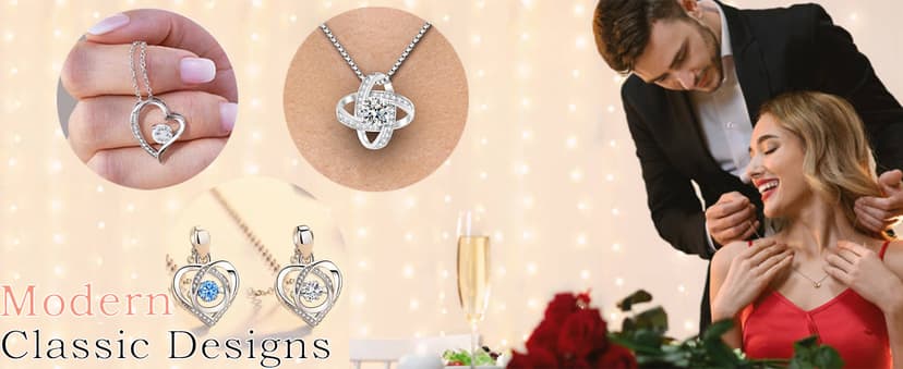 Wife Necklace From Husband To My Wife Necklace Soulmate Necklace For Women Future Wife Jewelry Birthday Christmas Valentine's gifts For Girlfriend Message Card & LED Box