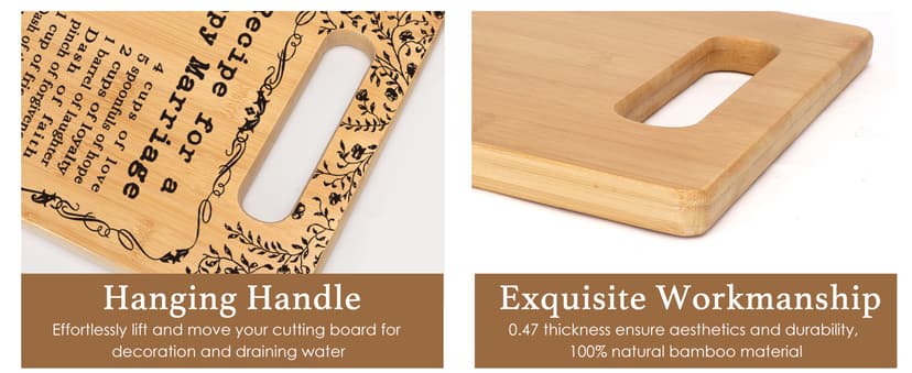 Wedding Gifts for Couples Marriage Cutting Boards Anniversary Newlywed Gift for Friend Inspiring Marriage Gifts Bridal Shower Gifts for Bride Cutting Boards for the Kitchen