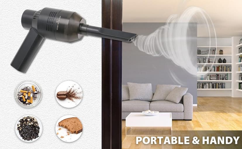 New Cordless Mini Computer Vacuum, Portable Vacuum Cleaner Keyboard Cleaner Kit - Cleaning Dust, Hairs, Crumbs, Scraps, Ash for Laptop, Keyboard, Computer,Car, Pet House, Sewing Machine