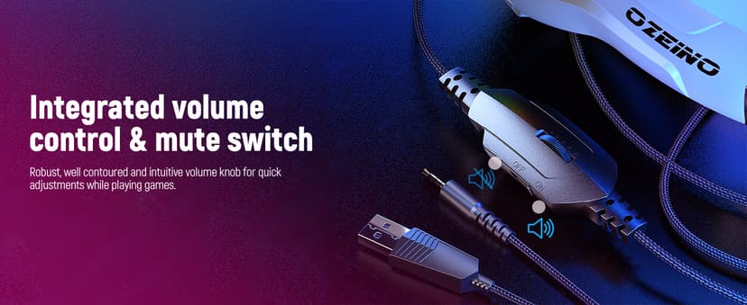 Gaming Headset for PC, Ps4, Ps5, Xbox Headset with 7.1 Surround Sound Gaming Headphones with Noise Canceling Mic, LED Light Over Ear Headphones for Switch, Xbox Series X/S, Laptop, Mobile White