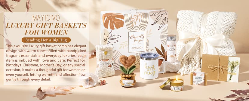 Self Care Gifts Get Well Soon Gift Baskets for Women, Christmas Birthday Gifts for Women Care Package, Unique Sympathy Gift Baskets Spa Thinking of You Gifts Set for Mom Best Friend Sister Wife Her