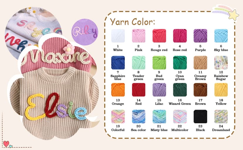 Personalized Baby Sweater with Name,One Birthday Gift,Custom Name Embroidered Knit Sweater,Newborn Baby Girl Boy Sweater,Monogrammed Newborn Gifts