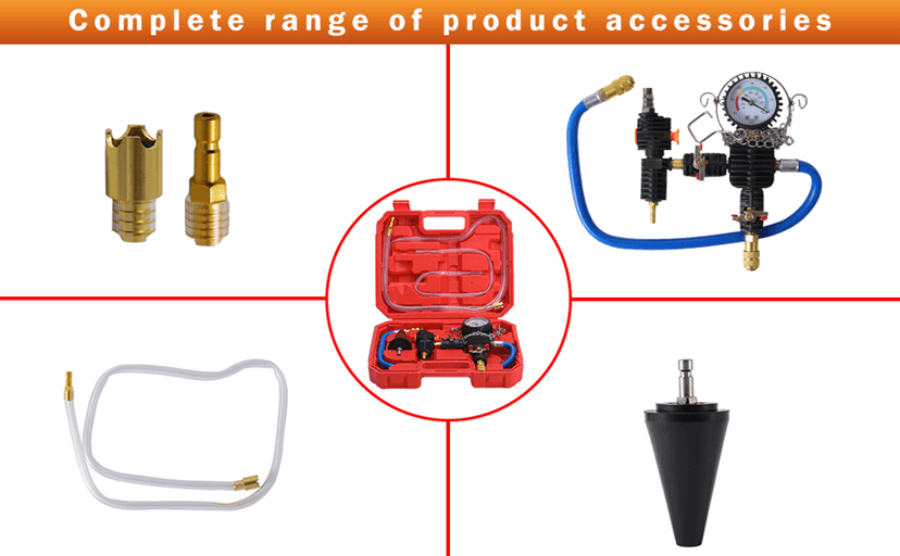 Vacuum Type Coolant Filling Tool Kit, Automotive Radiator Purge and Antifreeze Refill Tool Housing Hose with Adapter for Most Cars, Vans, SUVs and Trucks