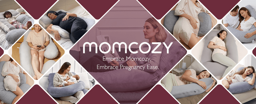 Momcozy Pregnancy Pillows for Sleeping, U Shaped Full Body Maternity Pillow with Removable Cover - Support for Back, Legs, Belly, HIPS for Pregnant Women, 57 Inch Pregnancy Pillow for Women, Grey