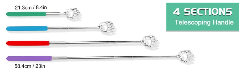 HOFASON 6 Pack Back Scratcher Fathers Day Dad Gifts, White Elephant Gifts for Adults, Stocking Stuffers for Men Women Teens, Prizes for Adults, Extendable Bulk Back Massager for Thanksgiving Birthday