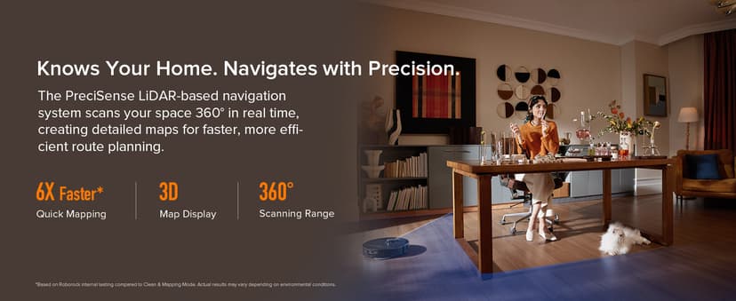 roborock Qrevo Series Robot Vacuum and Mop, 8000Pa Suction, Upgraded from Qrevo S, Anti-Tangle Brushes, Smart Obstacle Avoidance, Auto Mop Washing, All-in-One Dock, 200RPM Spinning Mops, Black(QV 35A)