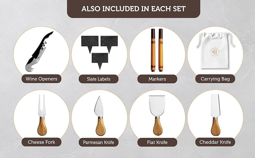 Charcuterie Board Gift Set - Bamboo Cheese Board and Knife Set - Housewarming Gifts for New Home, Wedding Gifts for Couples 2025, Bridal Shower Gifts, Birthday Gifts for Women