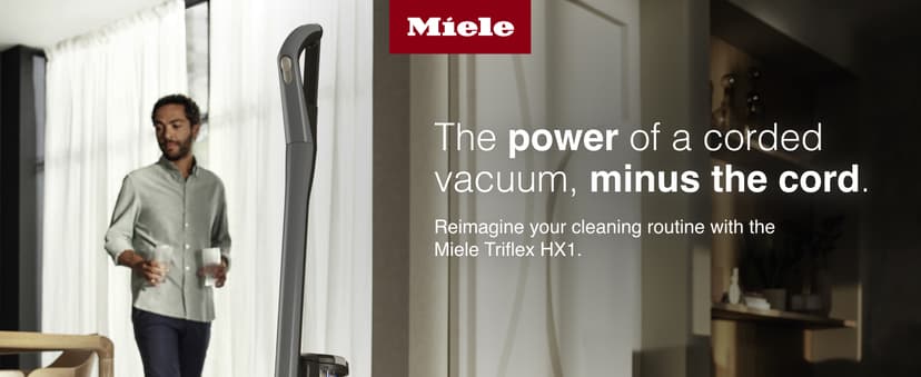Miele Triflex HX1 Cordless Stick Vacuum Cleaner, 60 min runtime, Graphite Grey / Blue