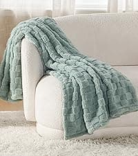 Bedsure GentleSoft White Throw Blanket for Couch - Cozy Blanket for Women, Cute Fleece Throws for Girls, Teacher Gifts Birthday Gifts for Women Men Mom, Room Home Dorm Decor, Off White, 50x60 Inches