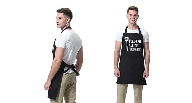 Miracu Funny Cooking Aprons for Men Women, Funny Dad Gifts for Mens Father, Mom - Fathers Christmas, Birthday Gifts for Dad Step Brother Boyfriend Husband, Cool BBQ Grilling Kitchen Chef Apron