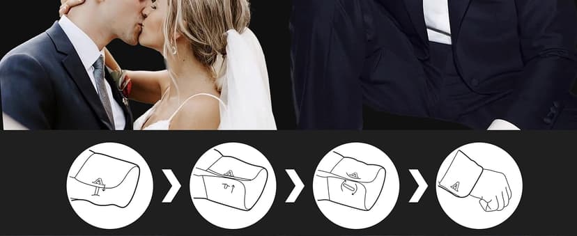 LOYALLOOK Initial Gold Cufflinks for Men Gold Cuff Links Personalized Copper CuffLinks Letter Cufflinks Gift for Groom Husband Father