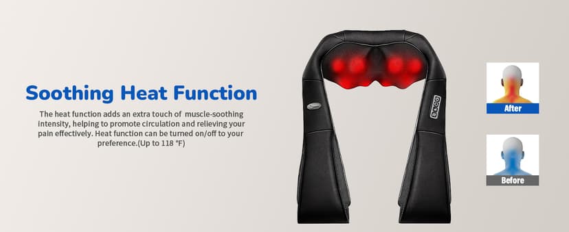 cotsoco Neck Massager,Shiatsu Shoulder and Back Massager with Heat, Electric Deep Tissue Massage Pillow for Body Muscle Pain Relief,Best Gifts Mom Dad Women Men,Home, Office Car Use