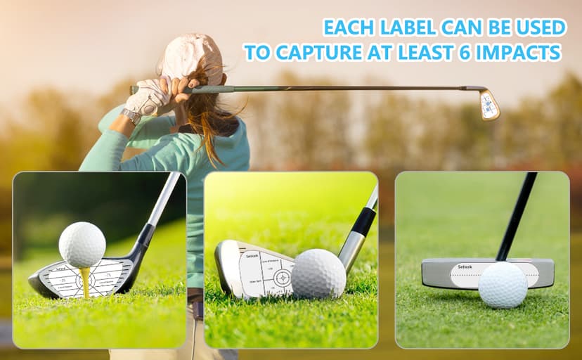 Golf Impact Tape Labels |Self-Teaching Sweet Spot and Consistency Analysis | Improve Golf Swing Accuracy and Distance |Choose Between 150 Pc and 300 Pc