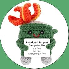 Appreciation Gifts for Her Emotional Dumpster Crochet Fire, Knitting Dumpster Doll, Funny Cheer Up Gag Gifts for Friends Birthday (Purple)