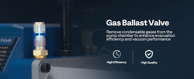 VIVOHOME 1.5 HP 14.4 CFM 2 Stage HVAC Vacuum Pump for R134a R12 R22 R502 R410a Systems, Auto AC Vacuum Pump for Automotive Air Conditioner Refrigeration Maintenance with 2 Oil Bottles