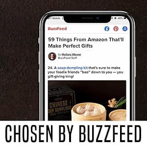 Cooking Gift Set Co. Bamboo Steamer Basket Soup Dumpling Kit - 2 Tier 8-Inch Dumpling Steamer for Cooking with Agar Agar, Roller, Spoon, Liners, Recipes & Step-by-Step Video (6-Piece Set)