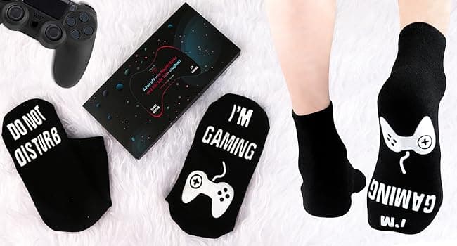 Nucinzua Do Not Disturb I'm Gaming Socks,Funny Sock Gifts for Men TeenBoys Husband Dad Women,Christmas Stocking Stuffers Gift