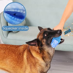 WinTour Tough Dog Toys for Aggressive Chewers, Indestructible Dog Chewers for Medium & Large Breeds, Squeaky Durable Chew Toys to Keep Them Busy, Reduce Boredom, Teeth Cleaning, Bacon Flavor