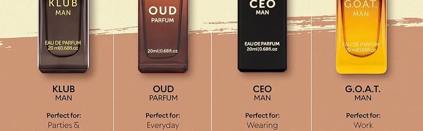 Bella Vita Luxury Long Lasting Perfume Gift Set for Man | 4x20ml | Gifts for Men | Woody, Citrusy, Oud, Premium Fragrance Scent | KLUB, OUD, CEO, G.O.A.T