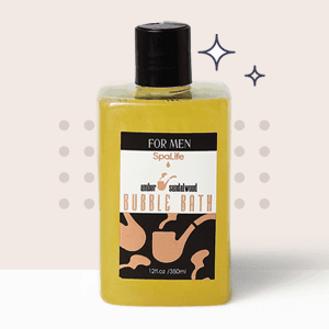 SpaLife Men's Sandalwood Luxury Spa Skincare Set - Complete Care Kit for Rugged Revitalization, Exfoliating Scrub - Bath and Body Collection for Cleansing, Moisturizing, and Rejuvenation