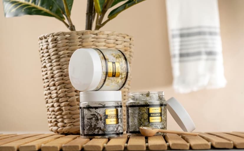 Christmas Gifts for Women Who Have Everything, Epsom Bath Salts Gift Basket Set, Relaxing Self Care Salt W/Essential Oil, Gifts for Mom, Lavender, Eucalyptus, Lemon, Coconut, Tea Tree, Honey Almond