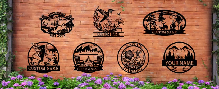 Metal Signs Customized | Personalized Garden Stake Metal Sign | Custom Metal Garden Sign | Personalized Garden Name Sign | Custom Sign Outdoor Metal | Gardening Decor Gifts for Gardeners