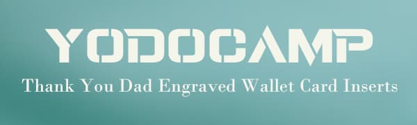 YODOCAMP Thank You Dad Engraved Wallet Card Inserts, Dad Gifts from Daughter, Birthday Father's Day Thanksgiving Christmas Valentines Gifts Card for Dad Father Papa