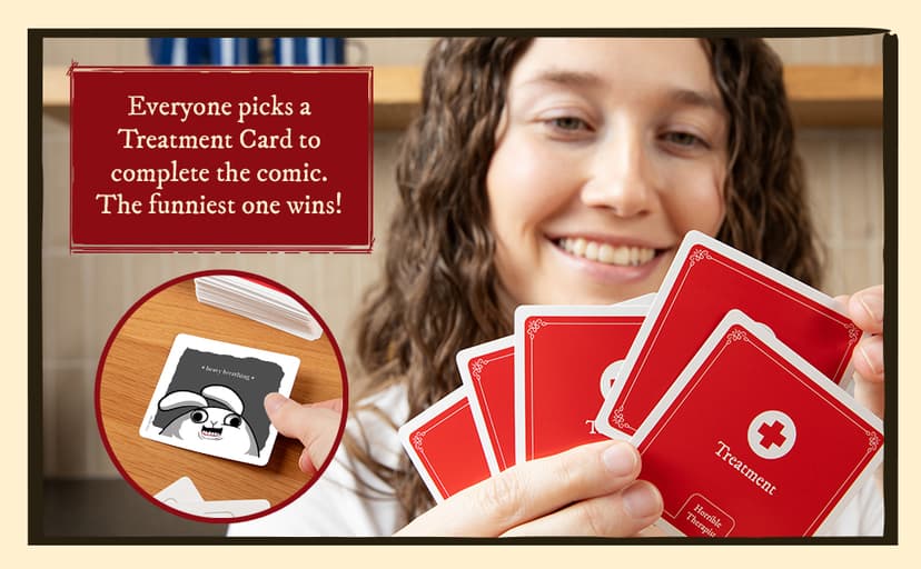 Horrible Therapist: Extra Horrible Edition by Exploding Kittens - A Card Game for 3-8 Players, Ages 17+ - Adult Party Game for Family Night